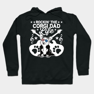 Rocking The Corgi Dad Life Dog Lover Hoodie